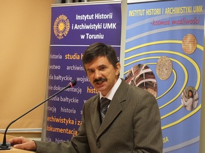 Prof. Myron Kapral z gościnnym wykładem w IHiA UMK; Toruń, 13 października 2015 r.